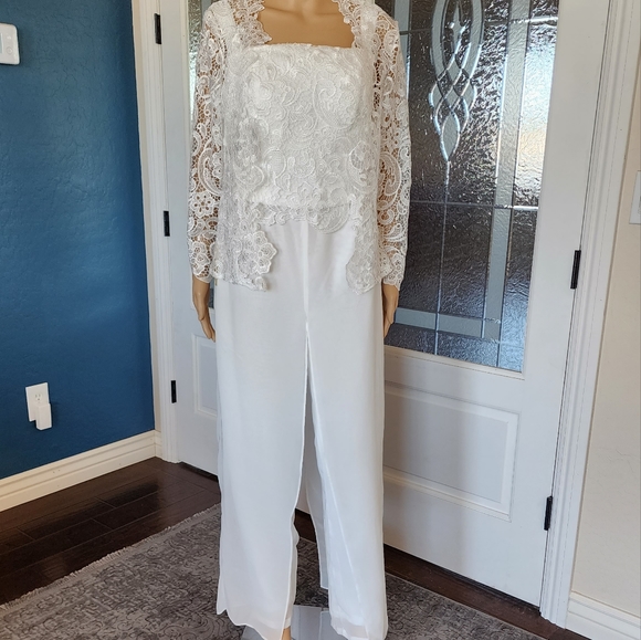 LT LAN TING BRIDE Pants - LT LAN TING BRIDE 3 PC PANTSUIT SZ Sm NWT